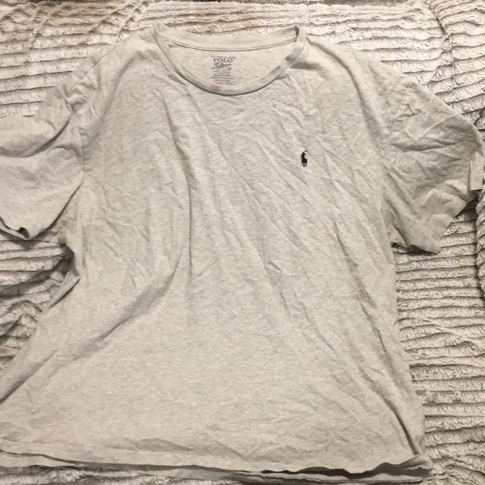 White gray polo T-shirt